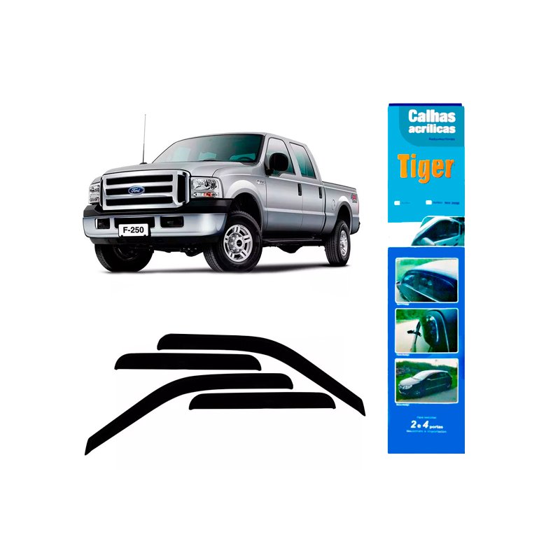 Calha de Chuva Automotivo F-250 4 Portas FD8280 Tiger