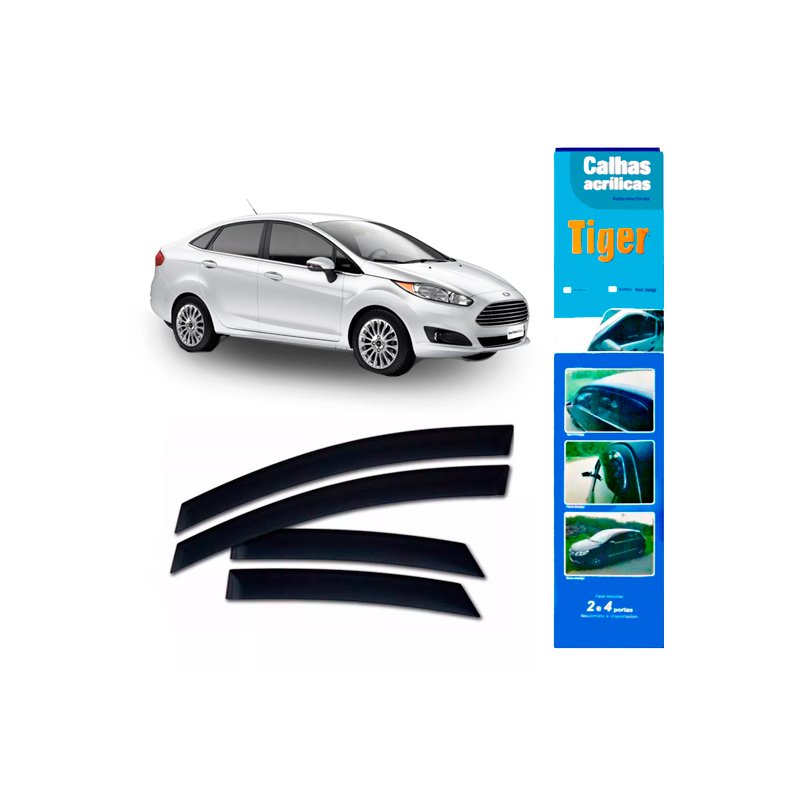 Calha de Chuva Automotivo New Fiesta Sedan 4 Portas FD9492 Tiger