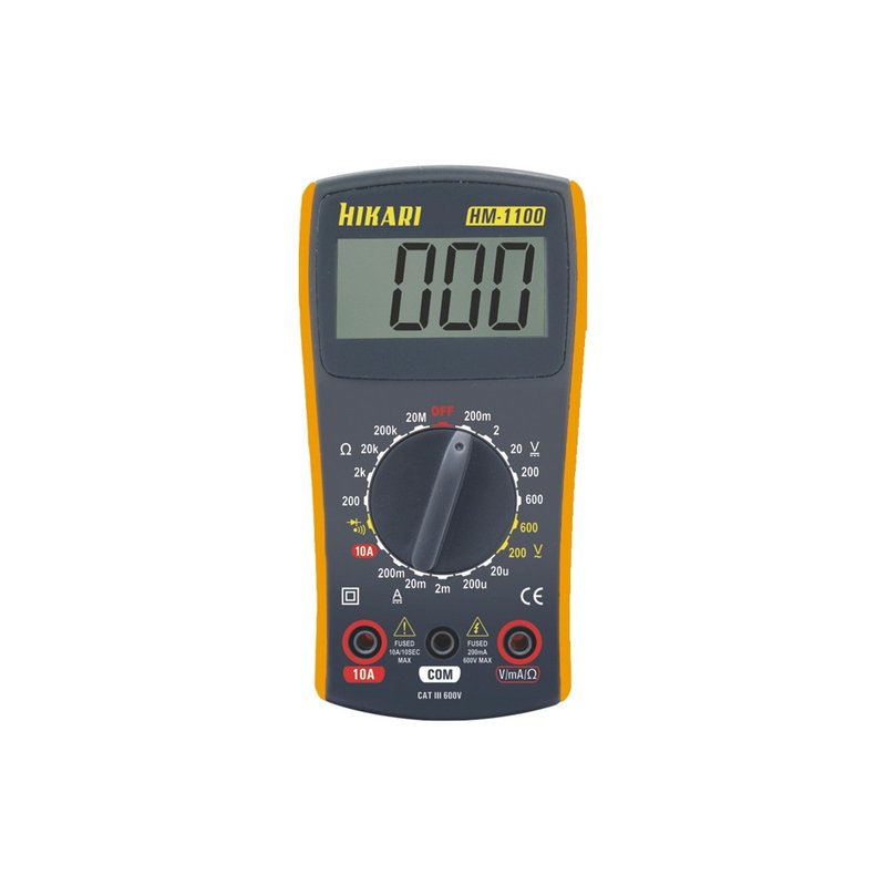 Multímetro Digital Portátil Hikari HM-1100 Cat 3 600v Seg