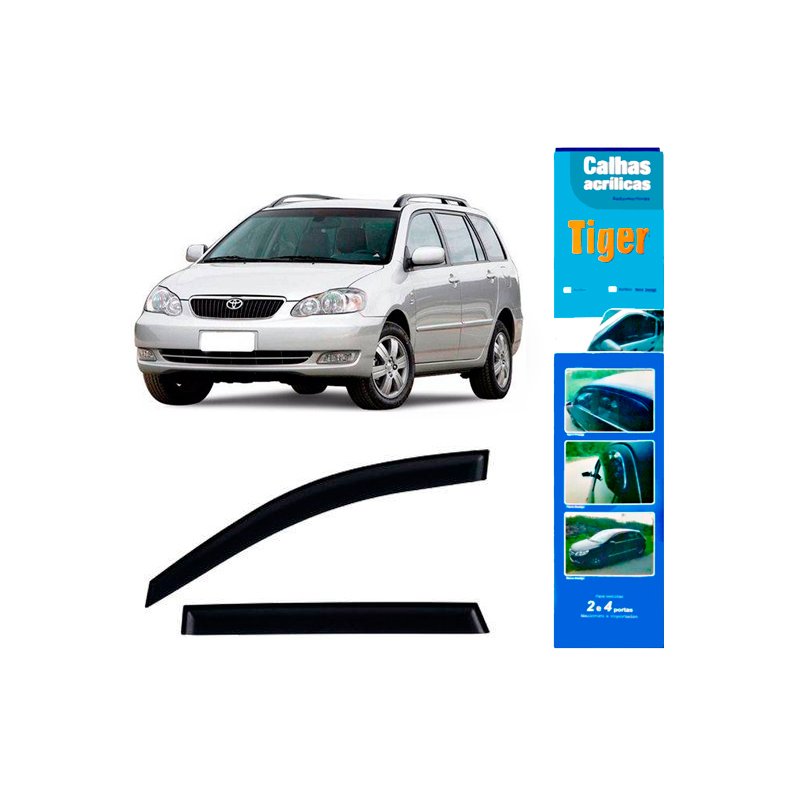 Calha de Chuva Automotivo Corolla Fielder 4 Portas 2005 / 2013 TY4224 Tiger