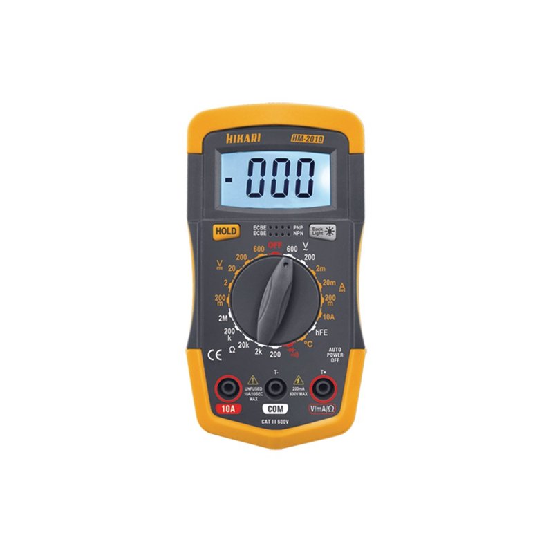 Multímetro Digital Portátil Hikari HM-2010 LCD Cat 3 600v Seg