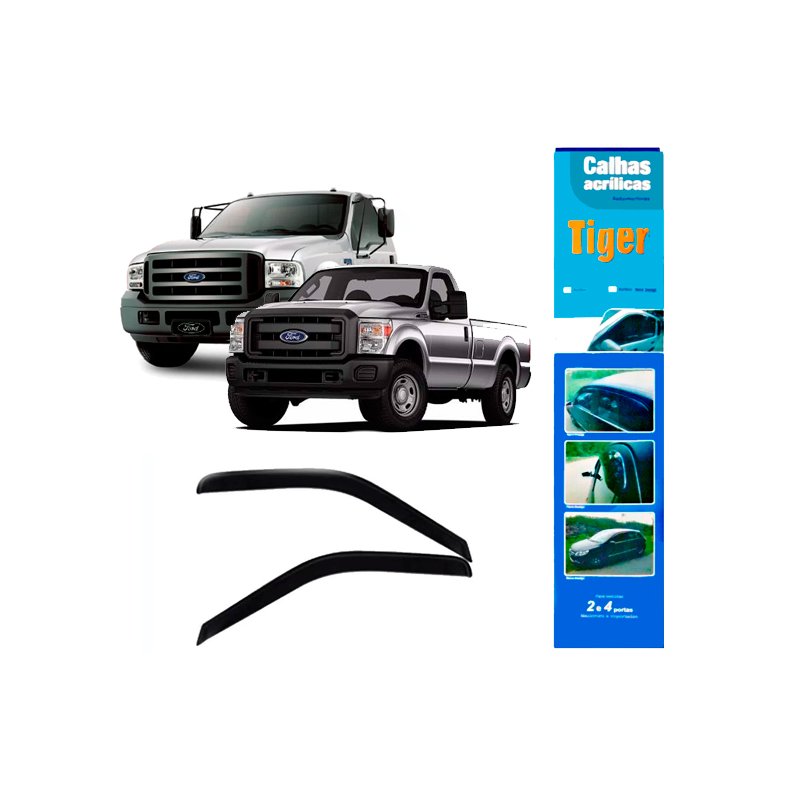 Calha de Chuva Automotivo F-250 / F-350 2 Portas Todos FD8277 Tiger