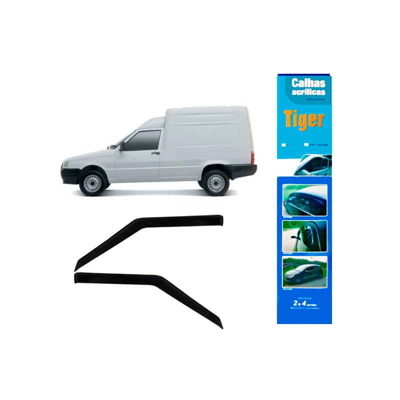 Calha de Chuva Automotivo Fiorino 2 Portas Todos FT3586 Tiger