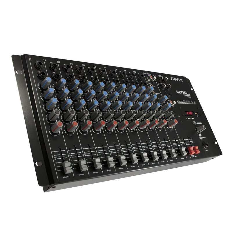 Mesa de Som Mixer MXF12 USB 12 Canais Frahm