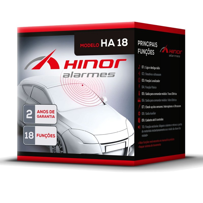 Alarme Automotivo Universal HA-18 Hinor