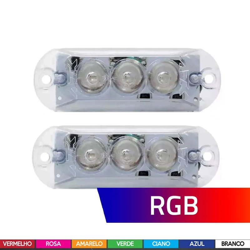 Kit Iluminação Strobo RGB IR Control 7 Cores AJK Sound