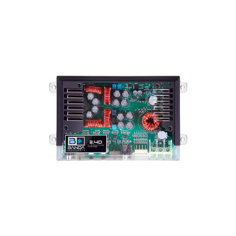 Módulo Amplificador Digital 2.4D Transparente 4 Canais 100W RMS 2 Ohms Banda