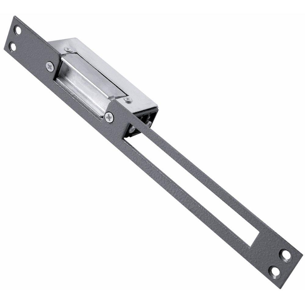 Fechadura Elétrica 12V Fecho Batedor Elétrico AGL Grafite Escuro