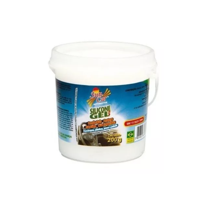 Silicone Gel Automotivo 3 Em 1 Rende Protege+Brilho 200gr Suncar