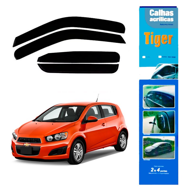 calha de chuva automotiva sonic hatch gm0264 tiger