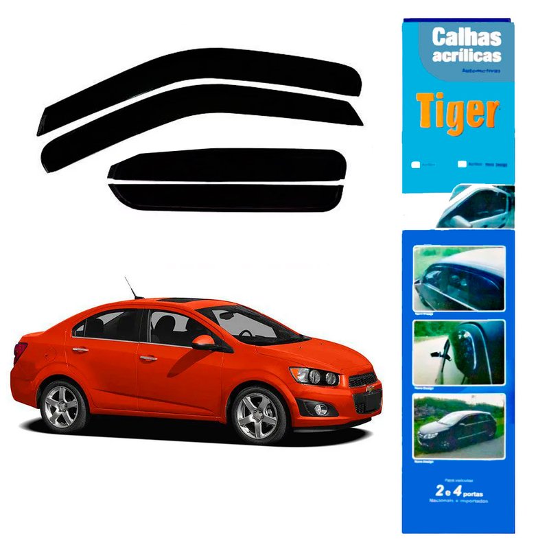 calha de chuva automotiva sonic sedan gm0270 tiger