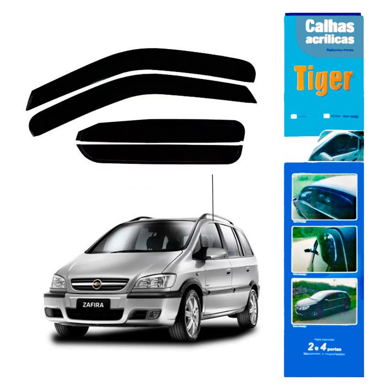 calha de chuva automotiva zafira 4 portas gm3661 tiger