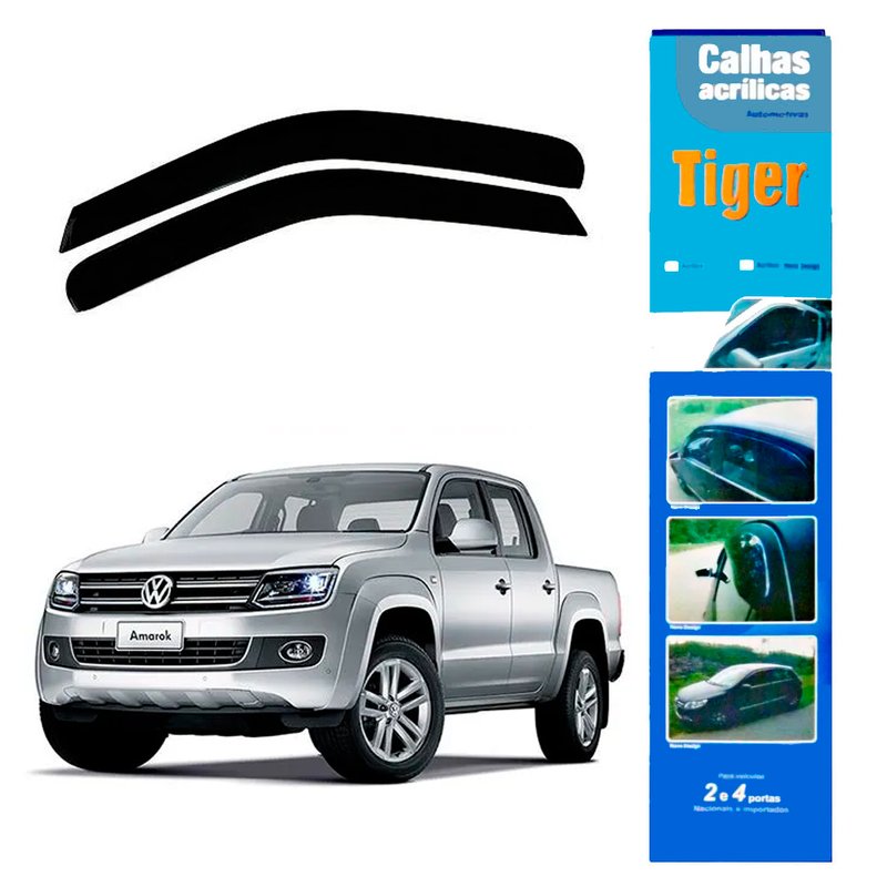 Calha de Chuva Automotiva Amarok 2 Portas VW3848 Tiger 2