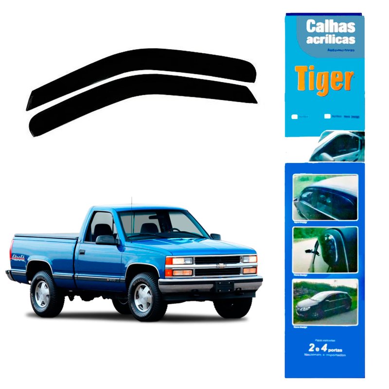 calha de chuva automotiva silverado 2 portas gm4231 tiger
