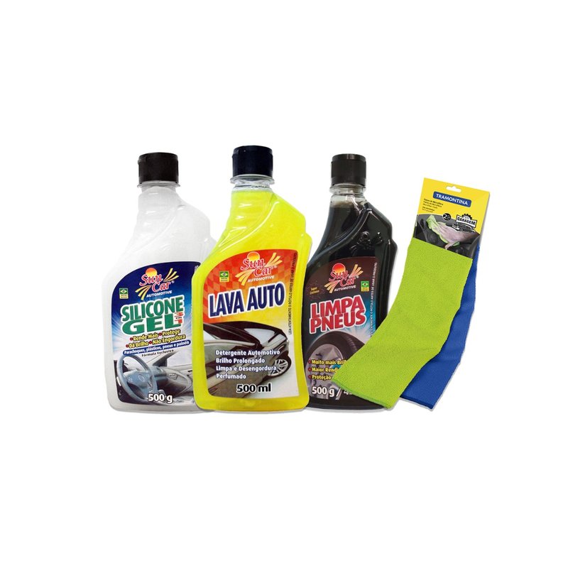 kit de limpeza automotivo basico