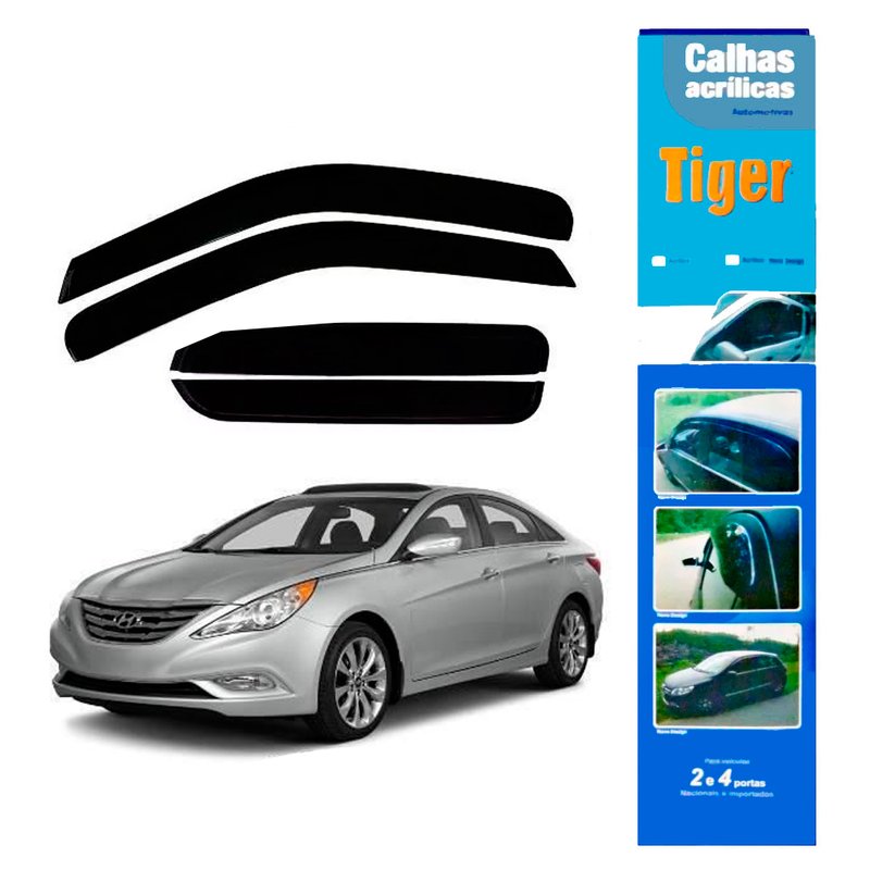 calha de chuva automotiva sonata 4 portas h8050 tiger