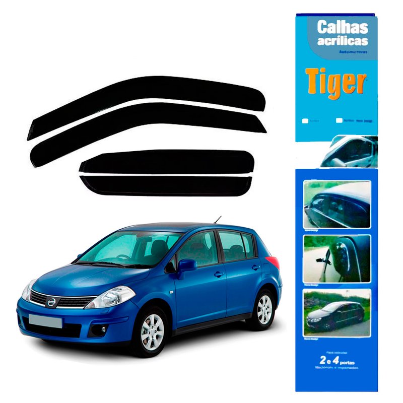 calha de chuva automotiva tiida 4 portas ns9717 tiger