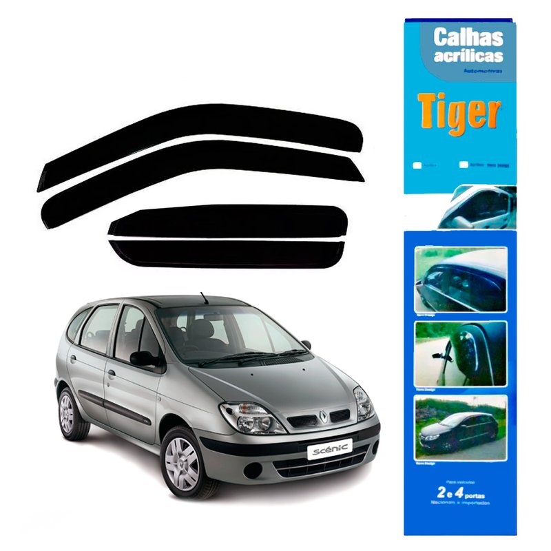 calha de chuva automotiva scenic 4 portas rn4026 tiger