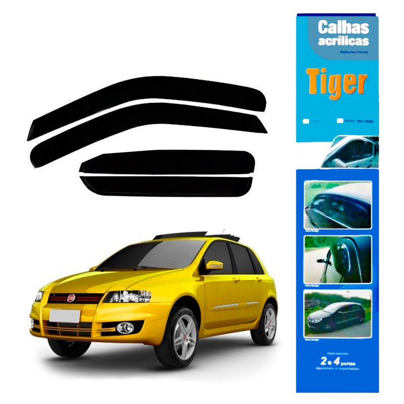 calha de chuva automotiva stilo 4 portas ft4484 tiger