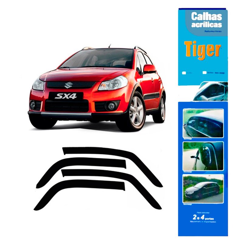 calha de chuva automotiva suzuki sx4 4 portas s8104 tiger