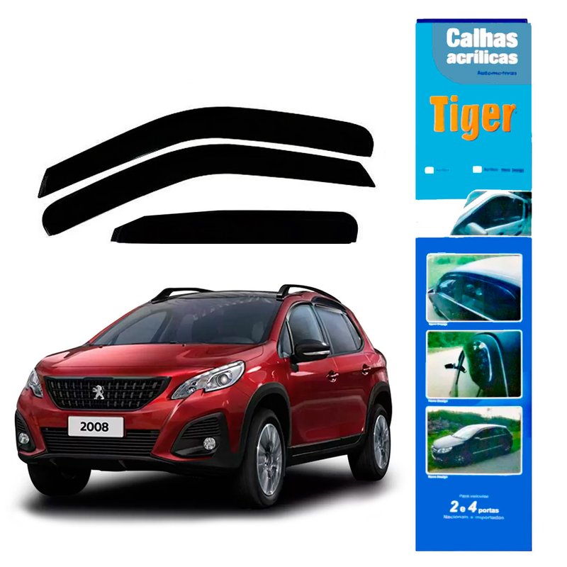 calha de chuva automotiva peugeot 2008 4 portas 2015 pg7694 tiger