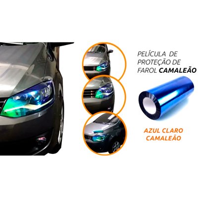 Pelicula de Farol Automotivo azul claro cama