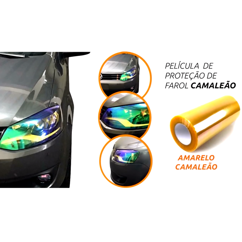 Pelicula de Farol Automotivo amarela cama