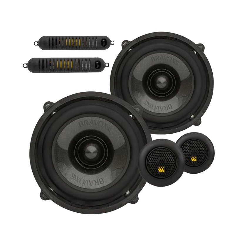 kit duas vias 5 cs50 bk 65w rms bravox