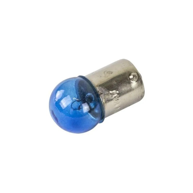 lampada filamento 12v g18 5 10w ba15s azul r10w teslla t671001