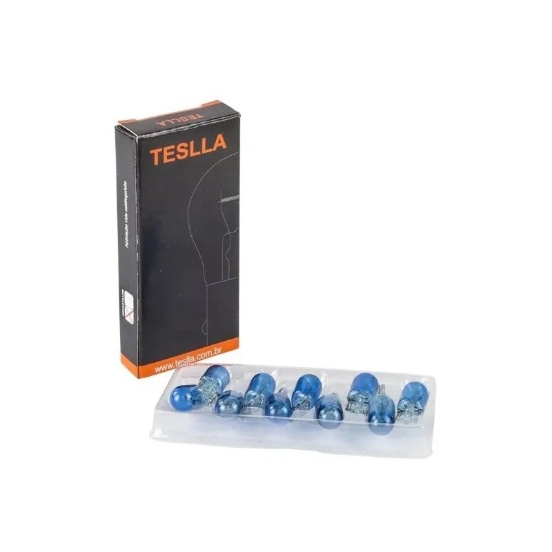 lampada filamento esmagada 12v 5w w2 1x9 5d t10 wdg azul