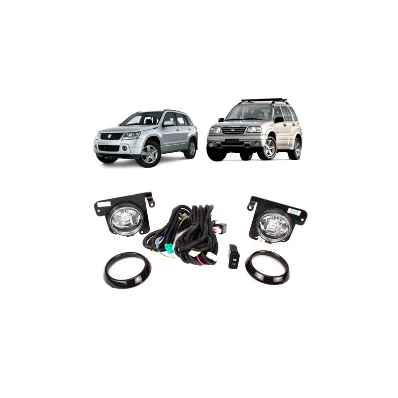 Kit Farol de Milha GM Tracker 2001 2008 Vitara 1998 2007 Botão Módulo Orig copia