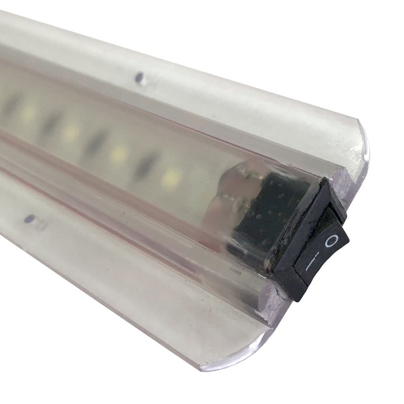 regua led branco 52cm 24v com botao tecla sinbrax