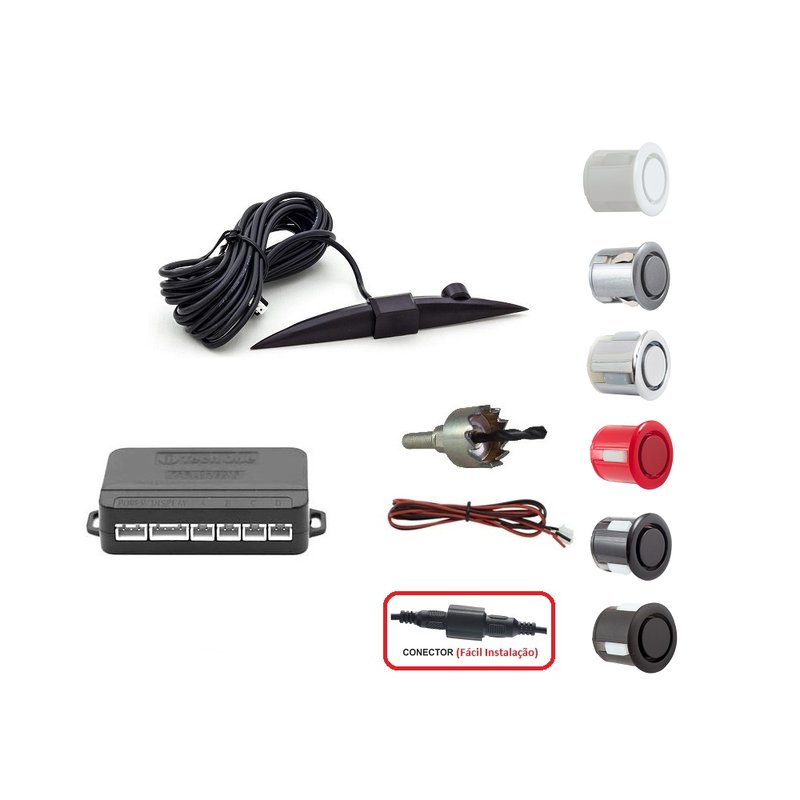 Sensor de Estacionamento 4 Pontos Prime Fácil Instalação 18mm TechOne 6