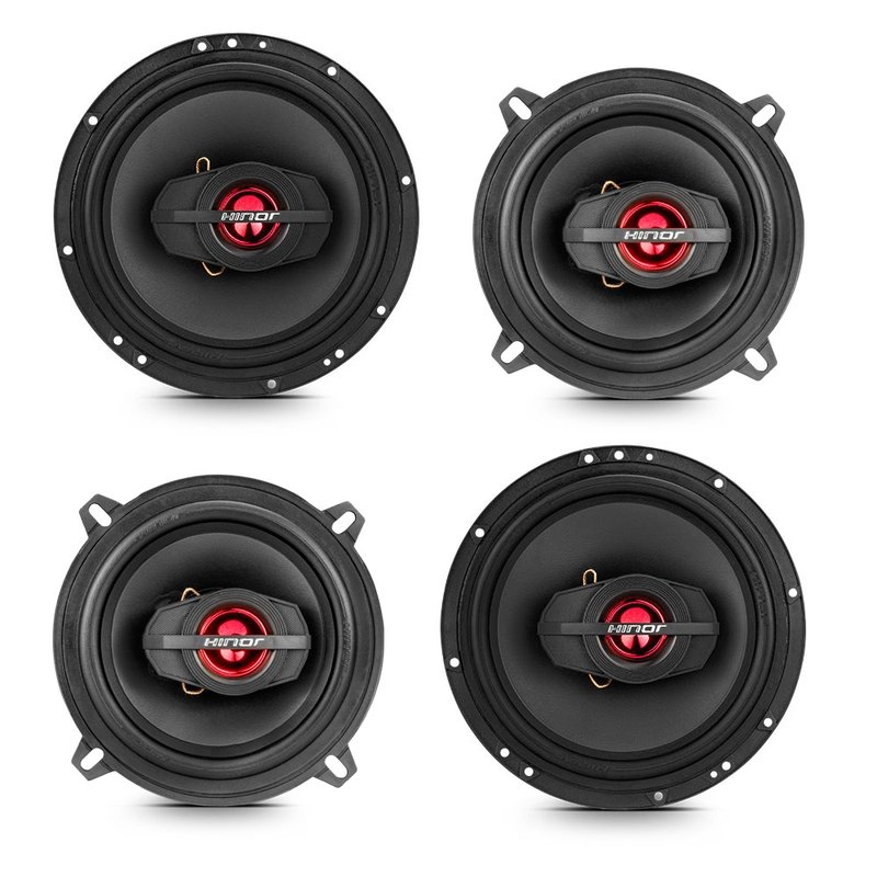 alto falante new city 6 polegadas hinor vermelho preto