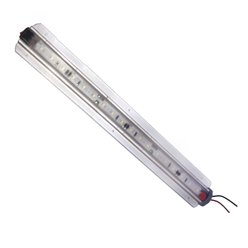 regua barra led transparente led branco 24v 12v sinbrax com tecla