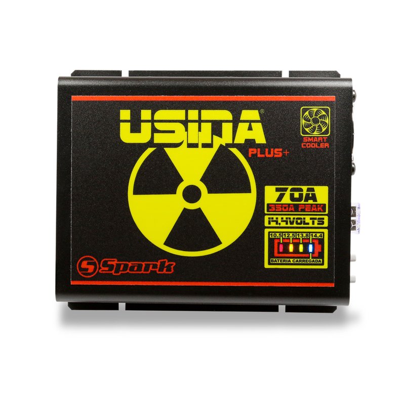 fonte automotiva 70a bivolt battery meter plus 12v usina