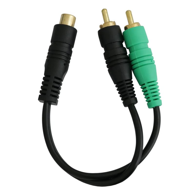 cabo rca y technoise series 100 coaxial 2 machos 1 femea 4mm 20cm blindado banhado a ouro connectparts 1