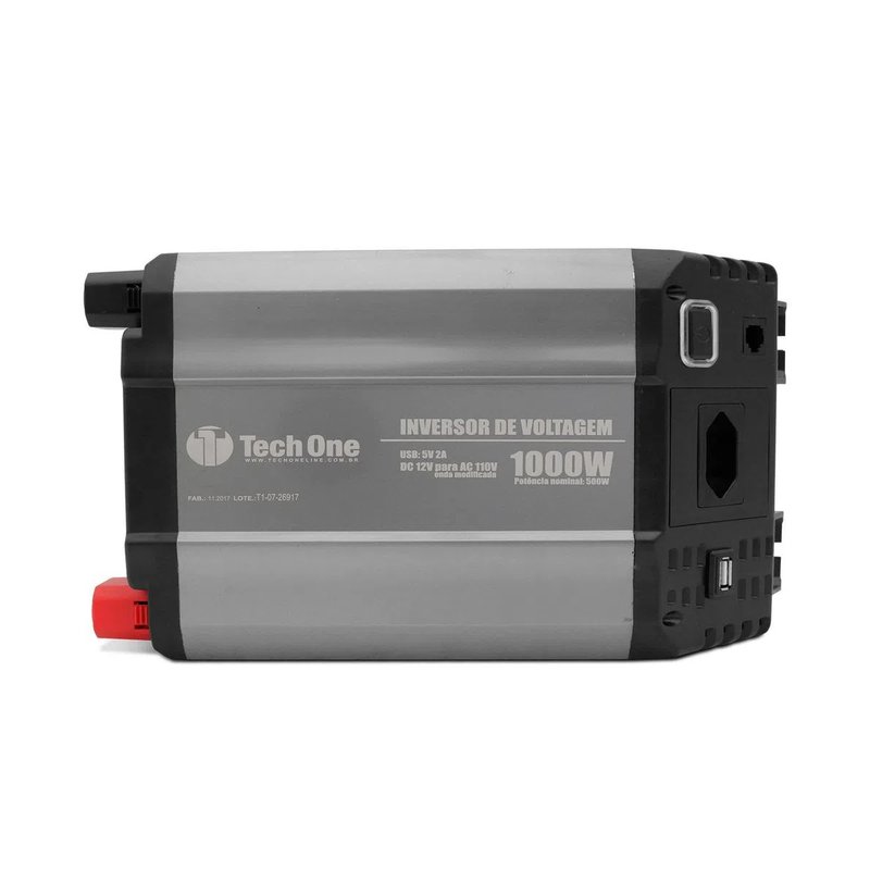 inversor de voltagem com usb 1000w 12v 110v techone