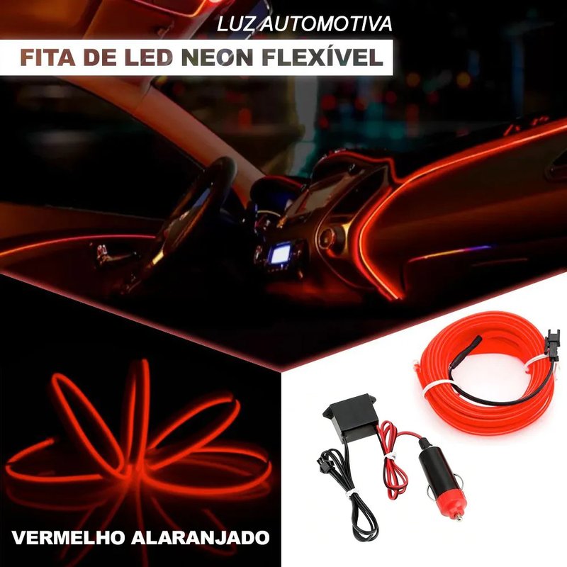 fita neon flexivel automotiva para interiores shocklight escolha a cor 2