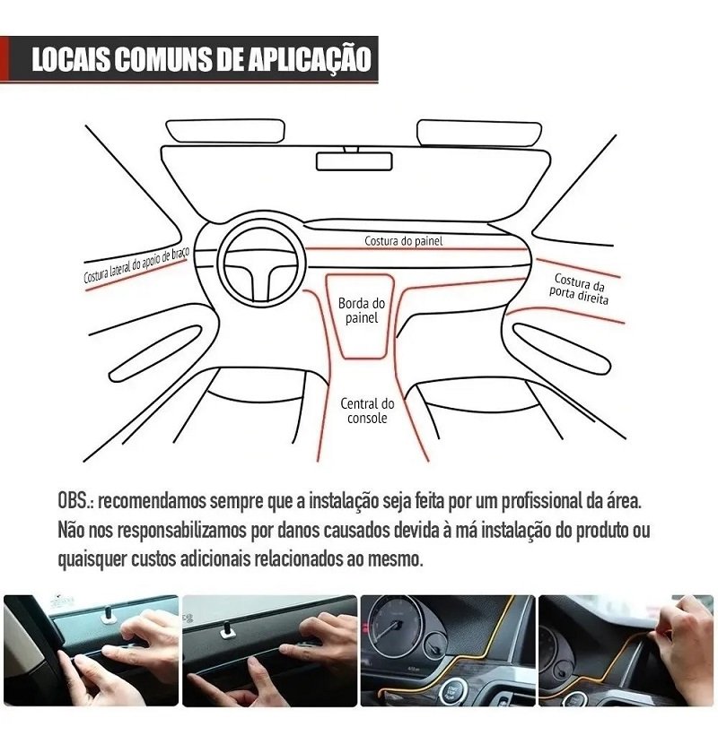 fita neon flexivel automotiva para interiores shocklight escolha a cor 5