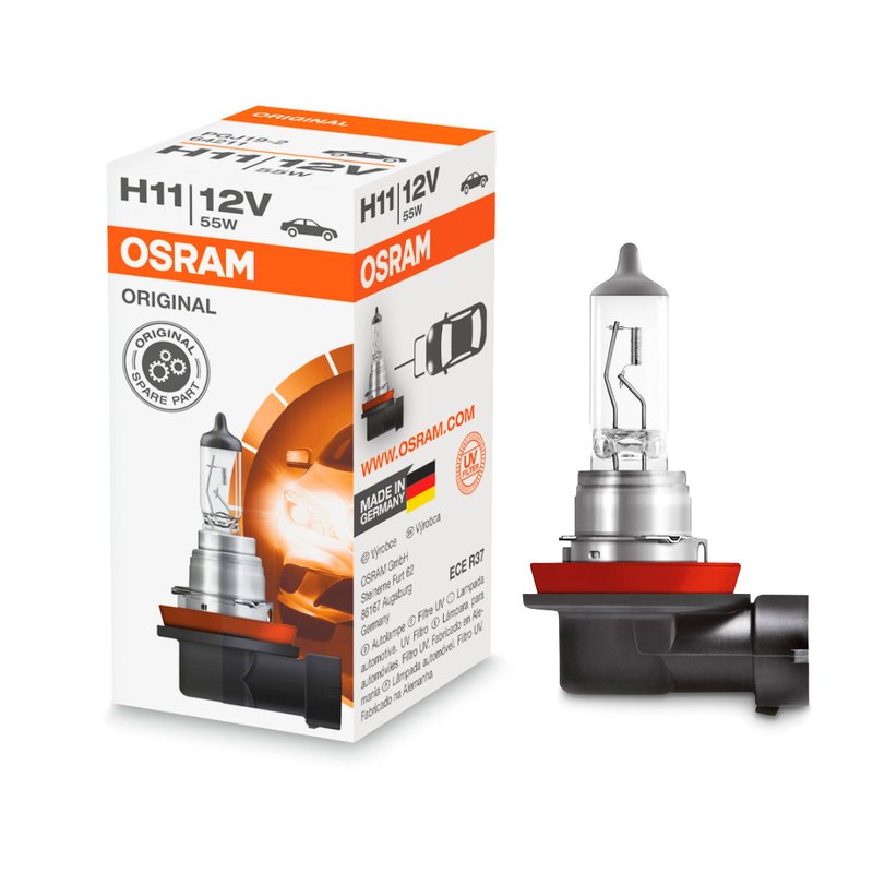 original lampada halogena h11 64211 osram 12v 3