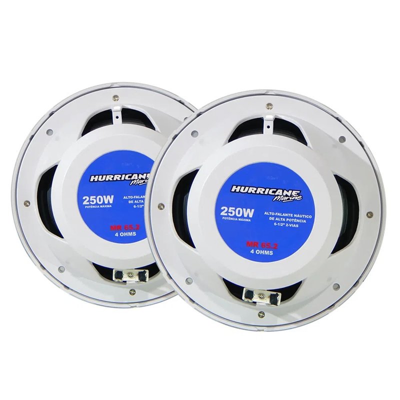 Alto Falante 6,5'' Marinizado Hurricane MR 65.2 Coaxial Náutico (Par)
