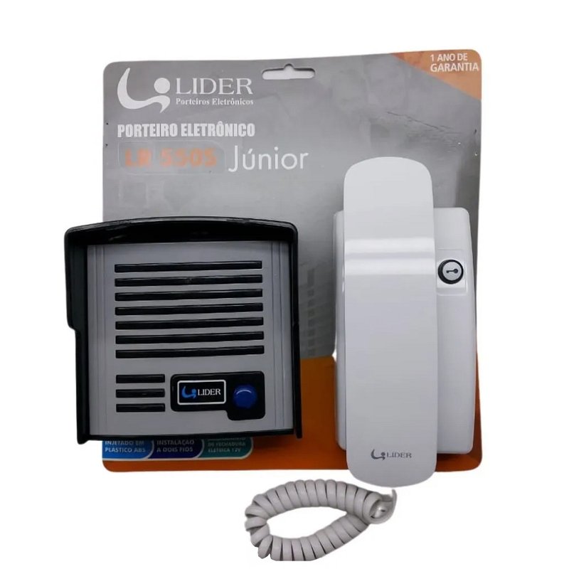 kit porteiro eletronico residencial interfone lr550s junior lider