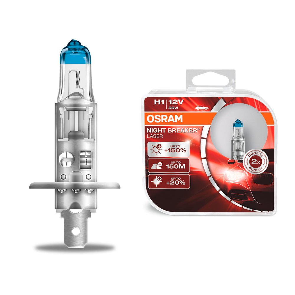 Lâmpada Halógena H1 NightBreaker Laser 55W DUO Osram (Par)
