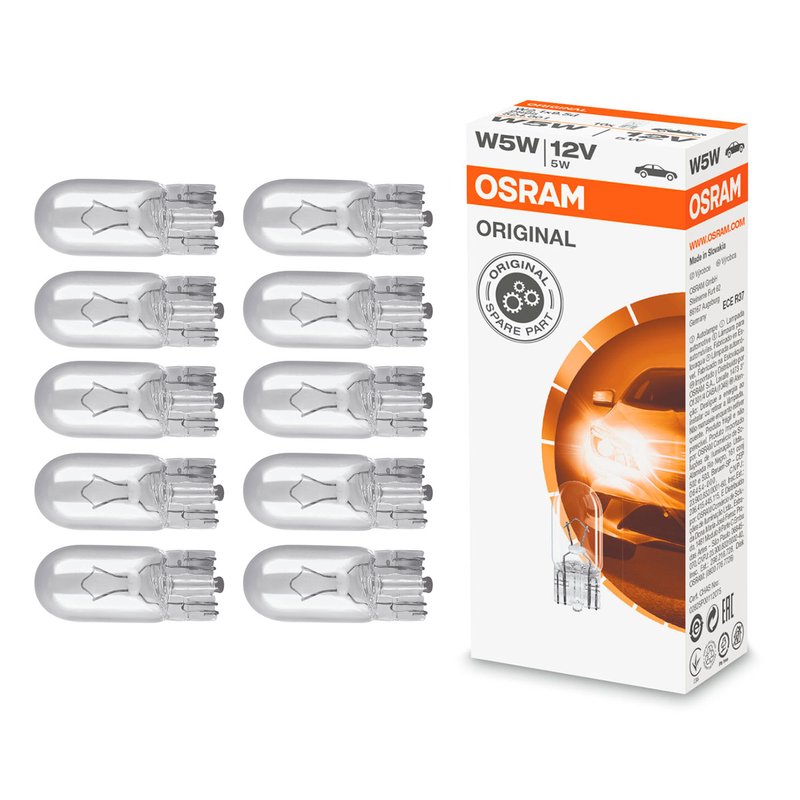 lampada t10 2825 5w 12v com 10 pc osram