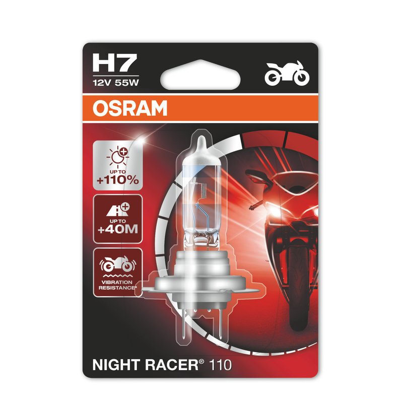 lampada h7 night racer plus 64210 55w pc osram