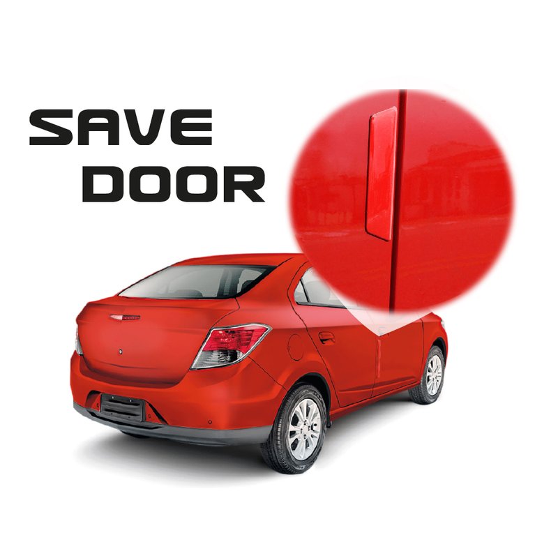 protetor lateral de porta save door pequeno incolor veikko