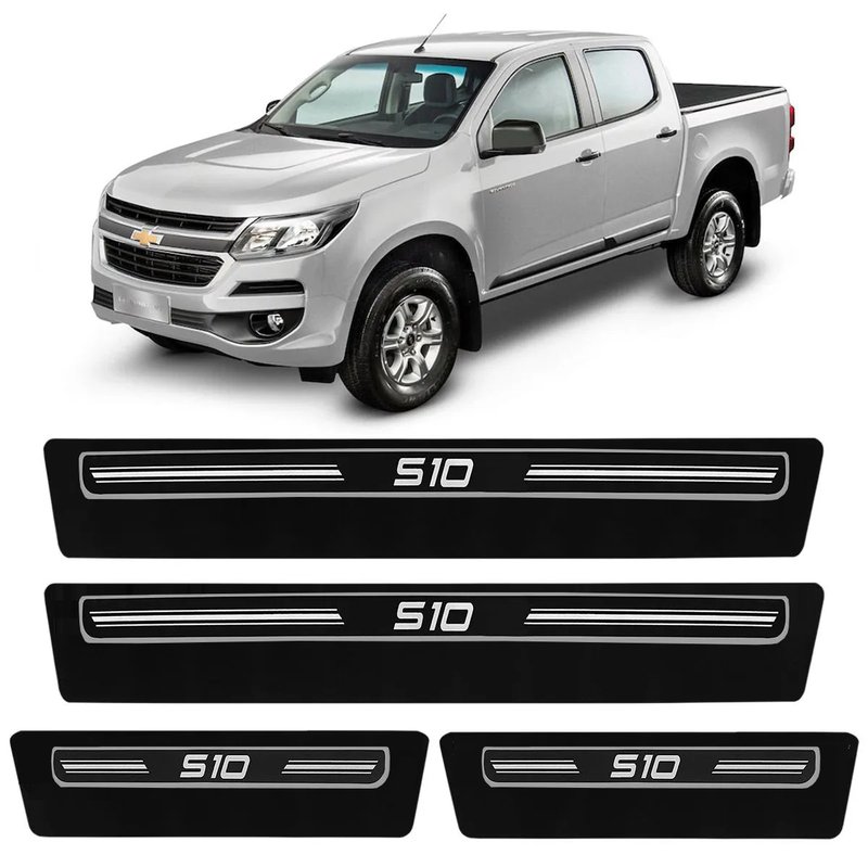 kit soleira premium elegance chevrolet s10 super protecao veikko