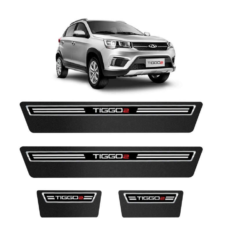 kit soleira premium elegance chery tiggo 2 super protecao veikko