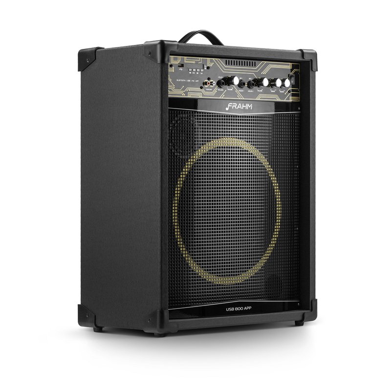 caixa amplificada usb 800 app multiuso 500w rms frahm